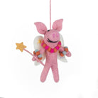 Handmade Felt Fairy Pig Hanging Christmas Decoration