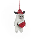 Handmade Felt Santa Yeti Hanging Decoration