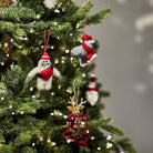 Handmade Felt Santa Yeti Hanging Decoration