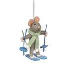 Handmade Felt Skiing Mouse Christmas Decoration