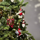 Handmade Felt Skiing Reindeer Hanging Christmas Decoration