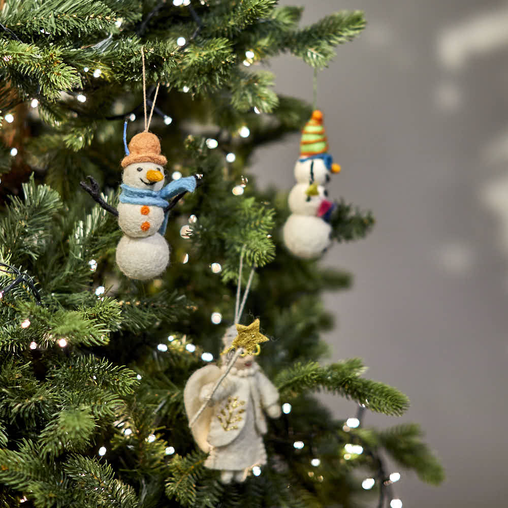 Handmade Felt Snowlady Hanging Decoration