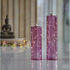 Hanging LED Glass Cylinders Amber,Amarillo,Aqua,Lavender,Lime Green,Camellia