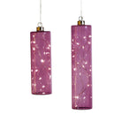 Hanging LED Glass Cylinders Lavender