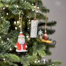Hanging Wooden Santa Decoration