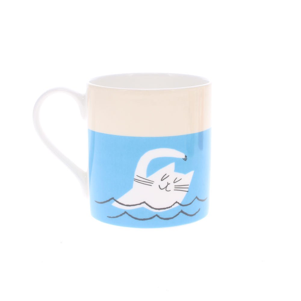 Happiness is When I'm Swimming Mug, Turquoise - Angela Reed -
