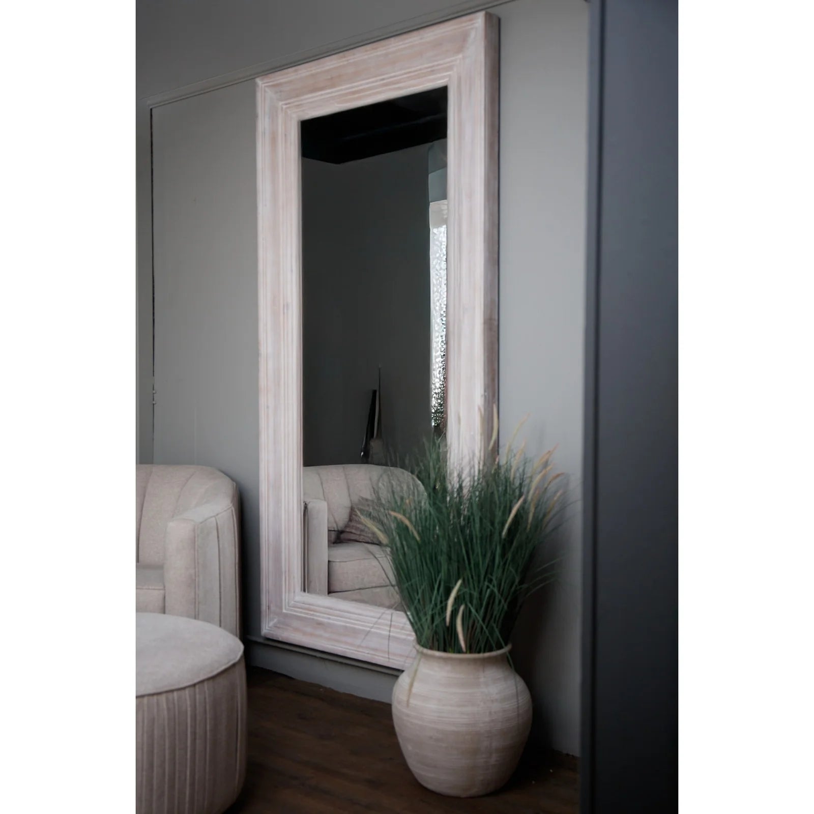 Harewood White Washed Large Mirror - Angela Reed - 
