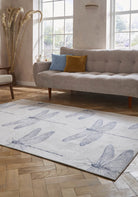 Harlequin Demoiselle Washable Rug, Indigo 76 x 150cm,120 x 170cm,152 x 230cm,185 x 290cm,61 x 230cm