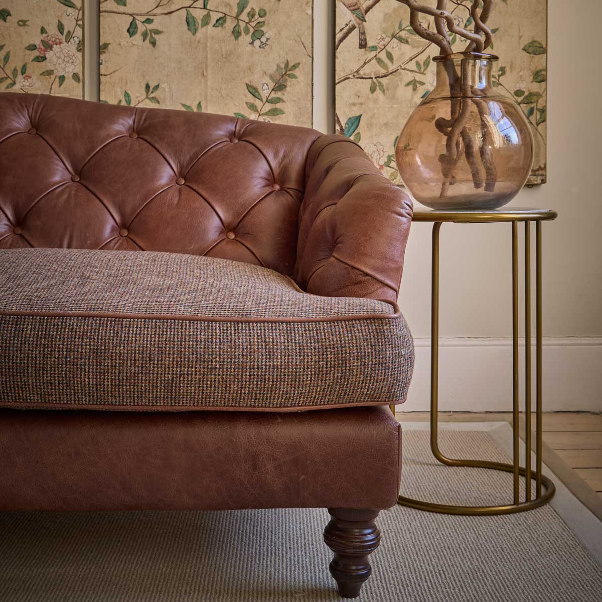 Harris Tweed Dalmore Sofa Midi (Large) / Autumn Leaves Brown / Bracken Herringbone,Midi (Large) / Autumn Leaves Brown / Cerulean Highland Herringbone,Midi (Large) / Autumn Leaves Brown / Heather,Midi (Large) / Autumn Leaves Brown / Loden Herringbone,Midi (Large) / Autumn Leaves Brown / Peat Herringbone,Midi (Large) / Autumn Leaves Brown / Willow Herringbone,Midi (Large) / Autumn Leaves Brown / Winter Check,Midi (Large) / Brompton Tan / Bracken Herringbone,Midi (Large) / Brompton Tan / Cerulean Highland Herr