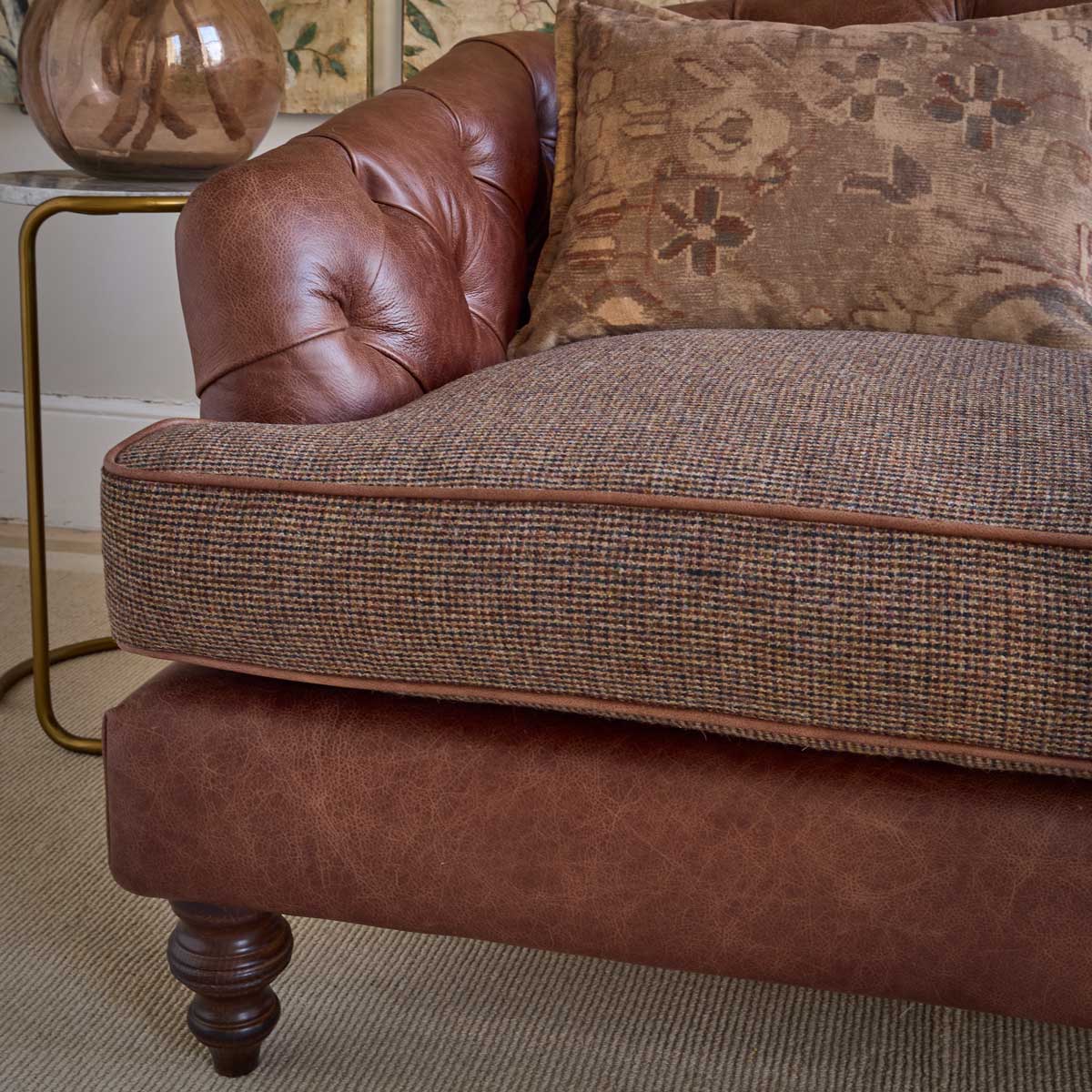 Harris Tweed Dalmore Sofa Midi (Large) / Autumn Leaves Brown / Bracken Herringbone,Midi (Large) / Autumn Leaves Brown / Cerulean Highland Herringbone,Midi (Large) / Autumn Leaves Brown / Heather,Midi (Large) / Autumn Leaves Brown / Loden Herringbone,Midi (Large) / Autumn Leaves Brown / Peat Herringbone,Midi (Large) / Autumn Leaves Brown / Willow Herringbone,Midi (Large) / Autumn Leaves Brown / Winter Check,Midi (Large) / Brompton Tan / Bracken Herringbone,Midi (Large) / Brompton Tan / Cerulean Highland Herr
