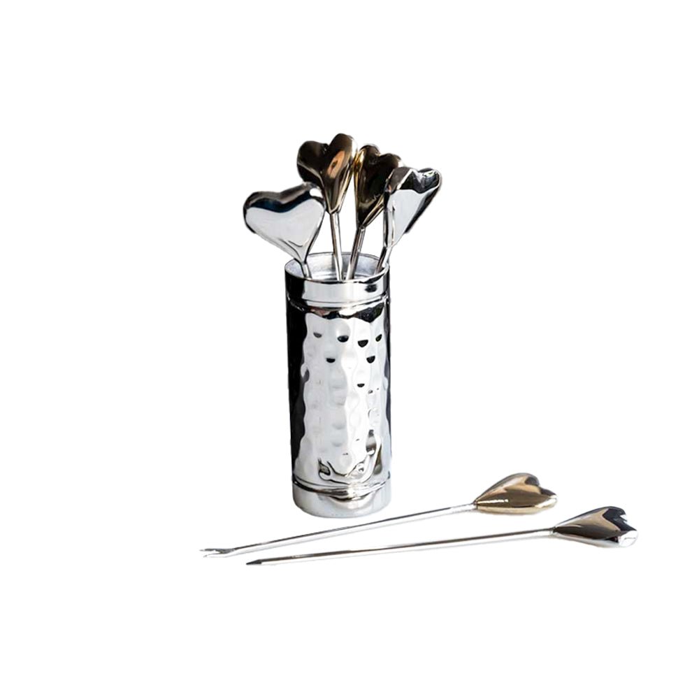 Heart Cocktail Picks, set of 6