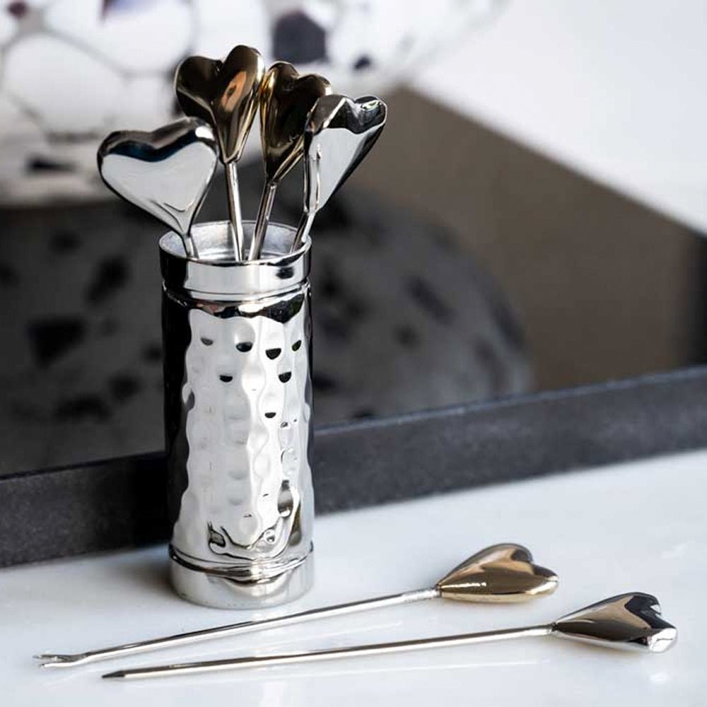 Heart Cocktail Picks, set of 6