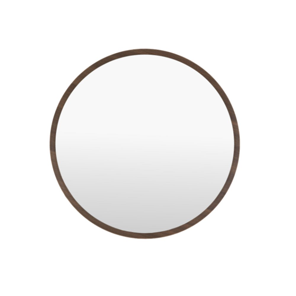 Helsinki Large Round Mirror, Walnut