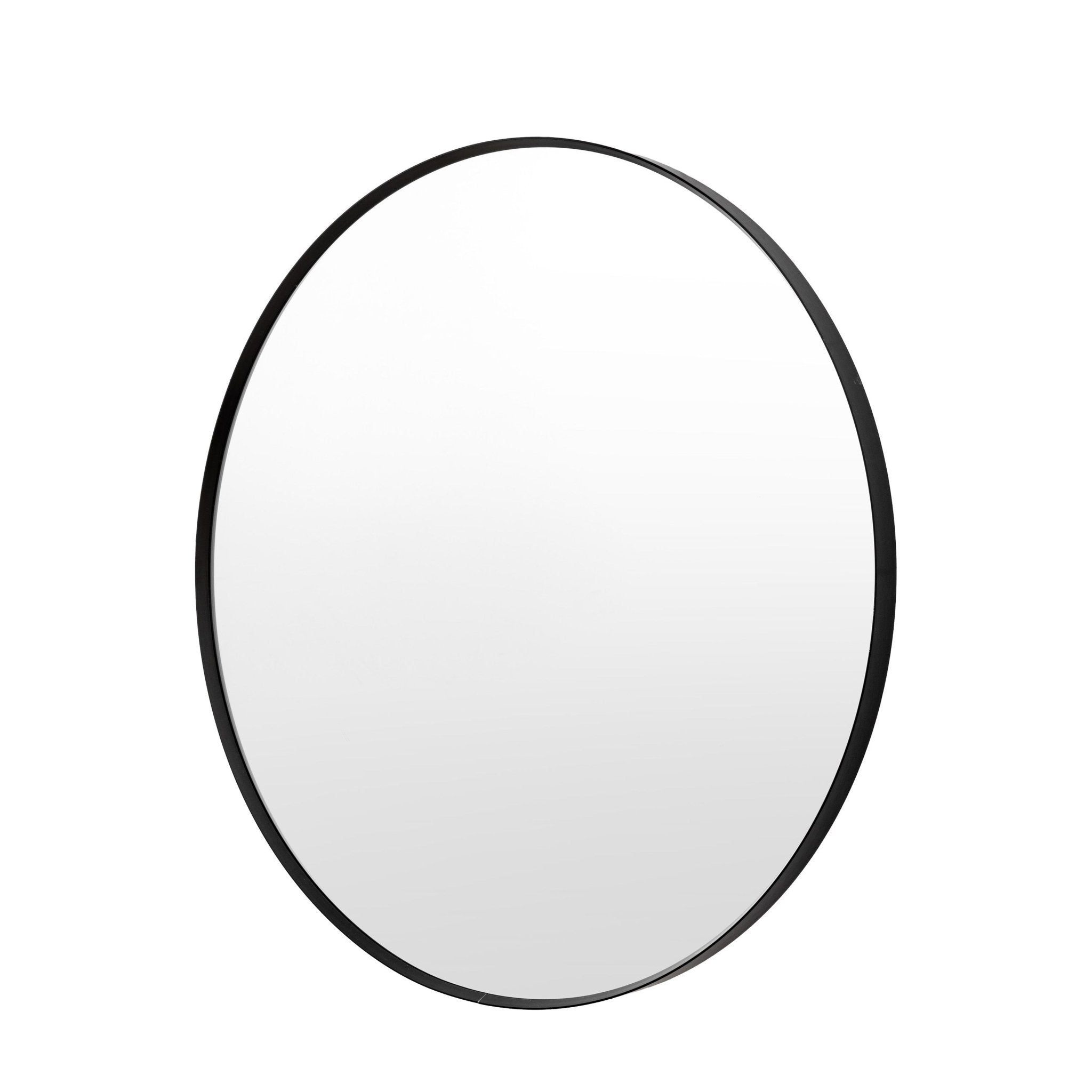 Holworth Large Round Mirror, Black