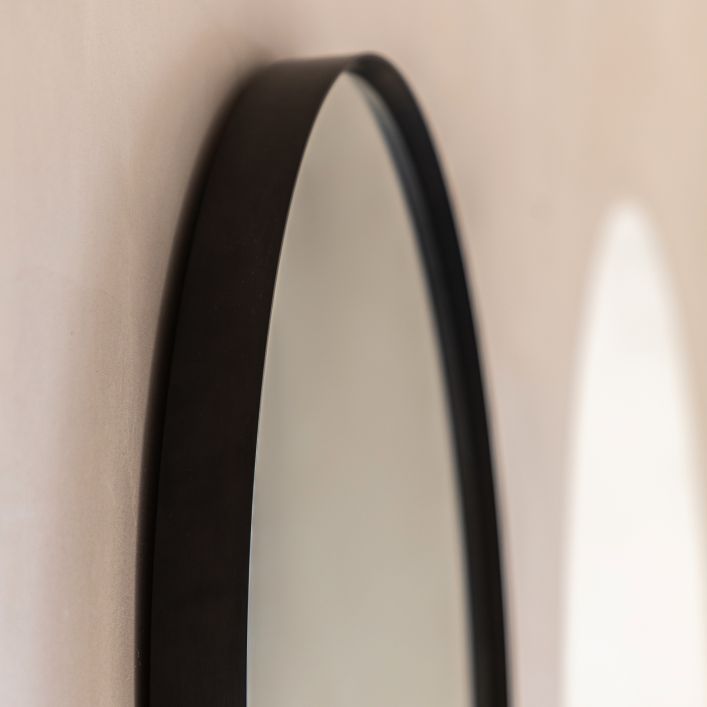 Holworth Small Arched Mirror, Black