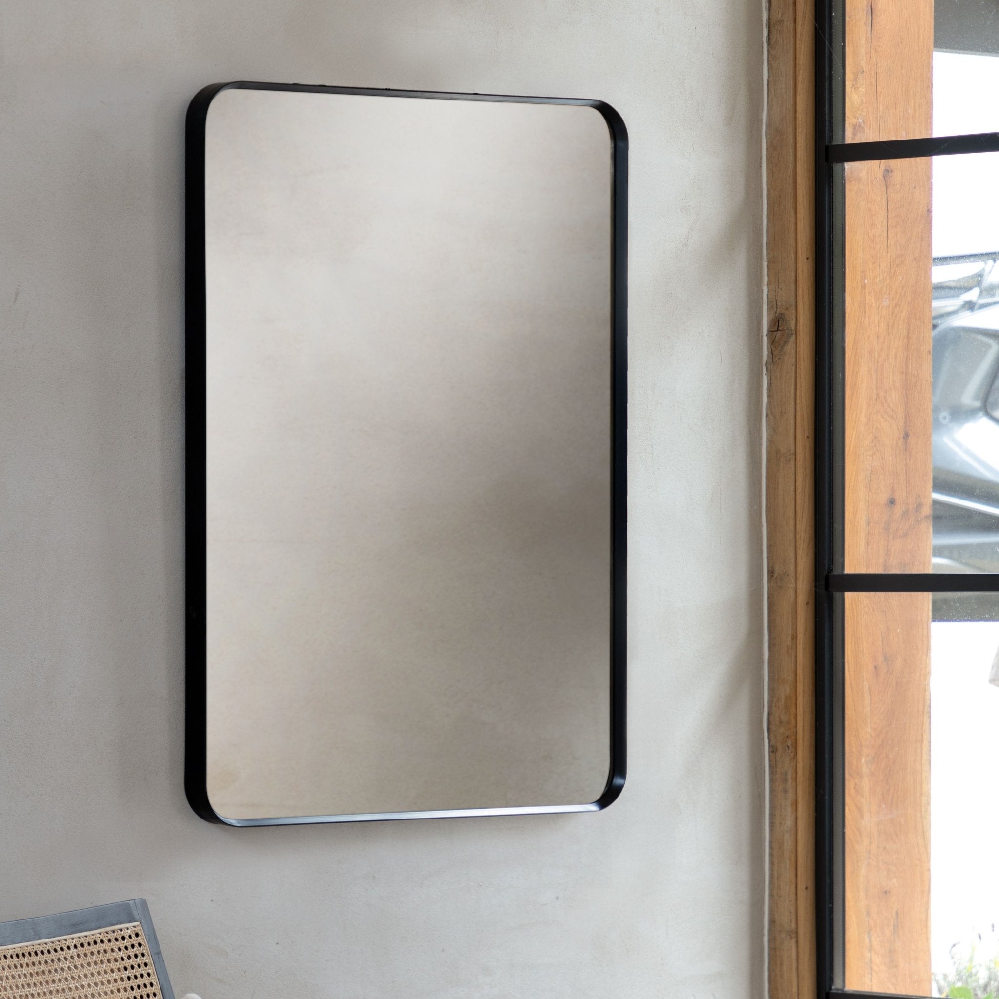 Holworth Small Rectangle Mirror, Black