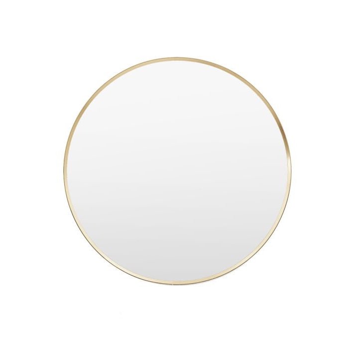 Holworth Small Round Mirror, Gold