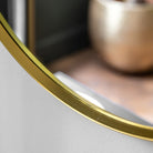 Holworth Small Round Mirror, Gold