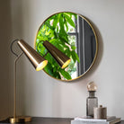 Holworth Small Round Mirror, Gold