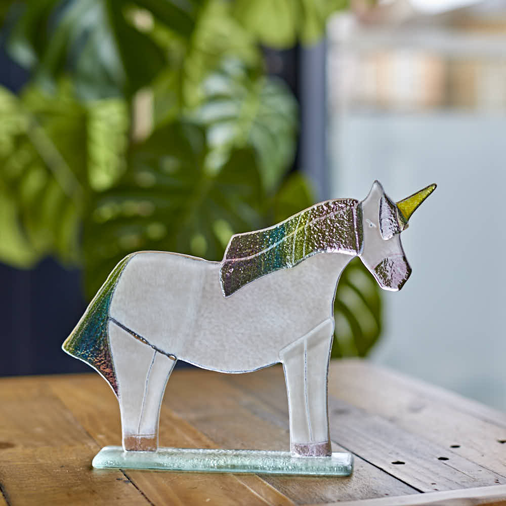 Hope The Unicorn Glass Ornament - Angela Reed - 