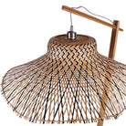 Ibiza Floor Lamp with Wavy Shade, Black