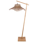 Ibiza Floor Lamp with Wavy Shade, Black