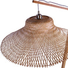 Ibiza Floor Lamp with Wavy Shade, Natural