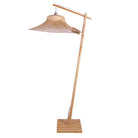 Ibiza Floor Lamp with Wavy Shade, Natural