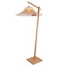 Ibiza Floor Lamp with Wavy Shade, Natural