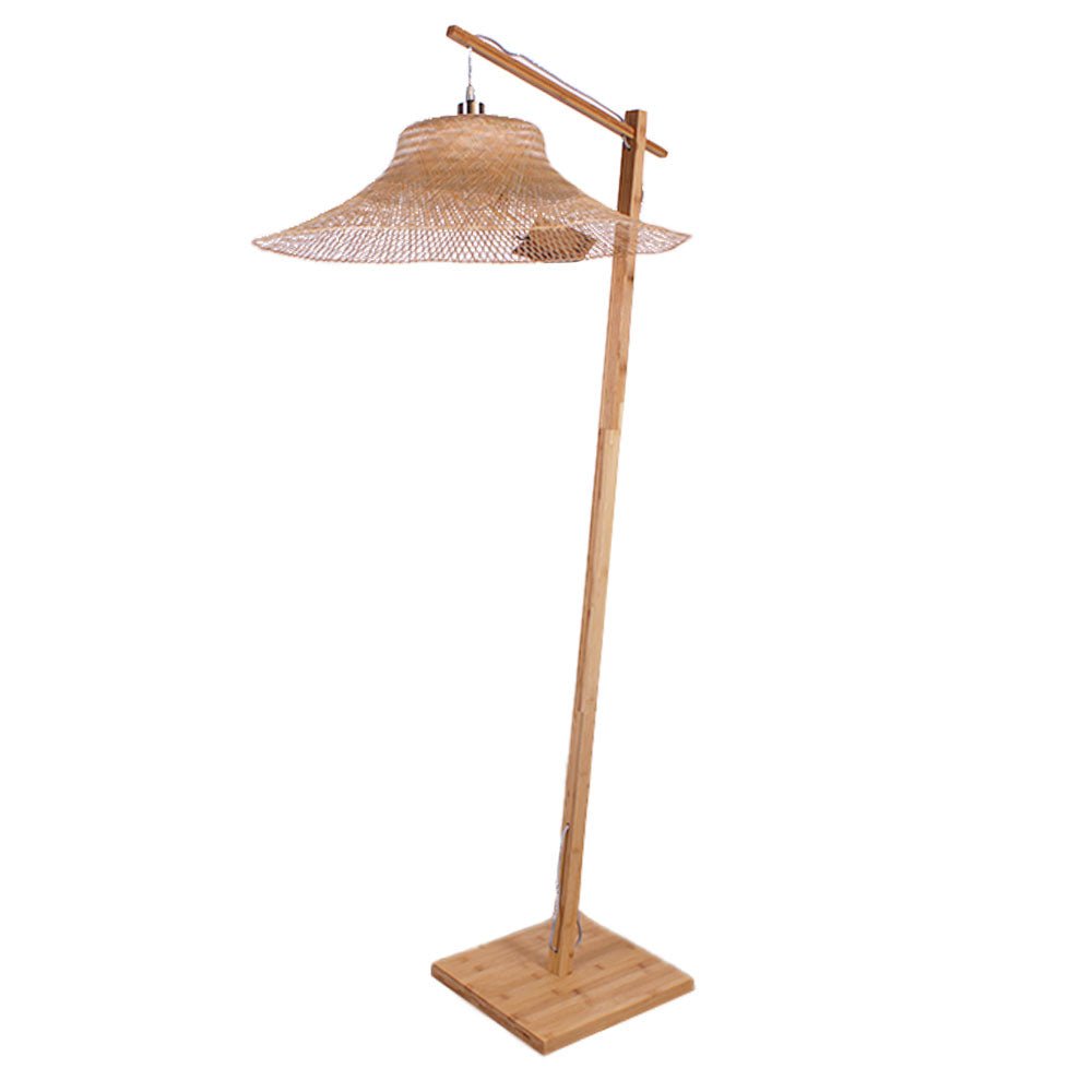 Ibiza Floor Lamp with Wavy Shade, Natural - Angela Reed -