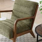 Inca Armchair Faux Brown Leather,Olive Fabric,Wine Fabric