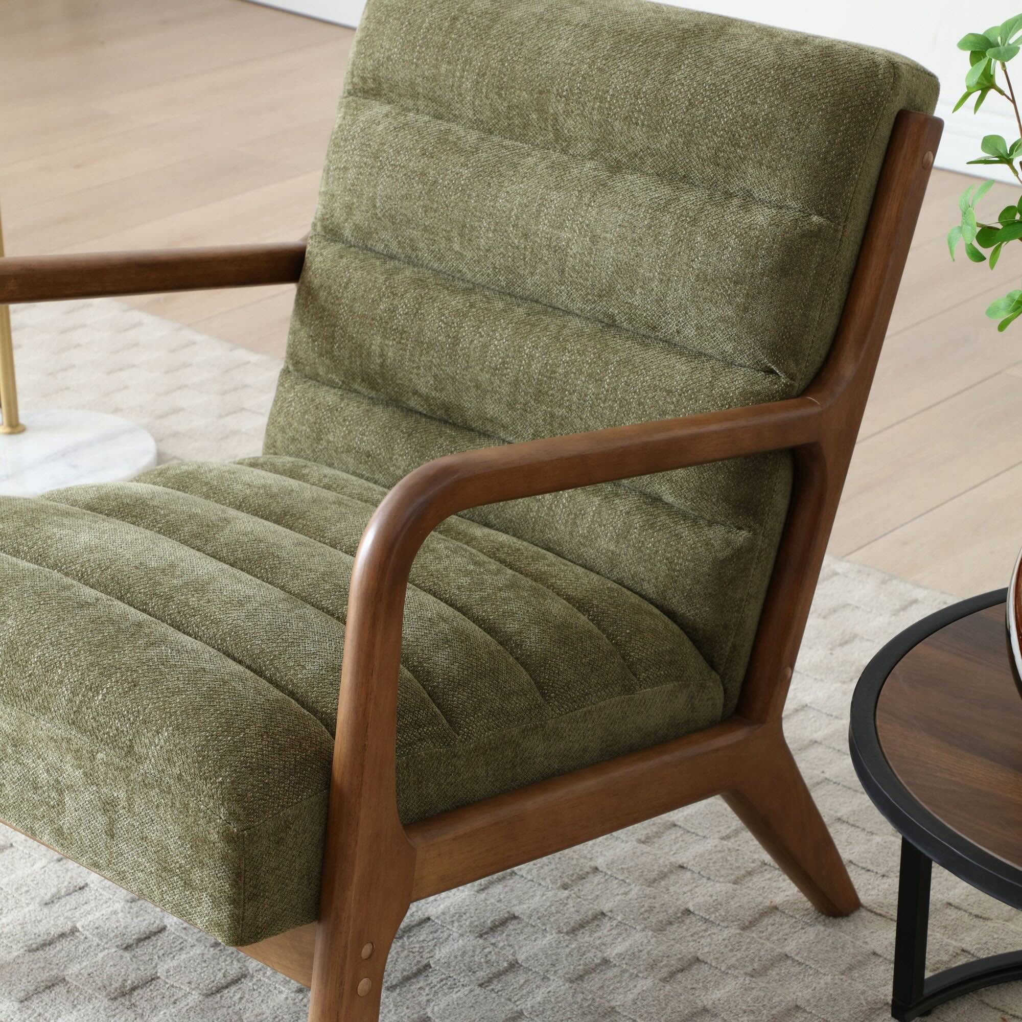 Inca Armchair Faux Brown Leather,Olive Fabric,Wine Fabric