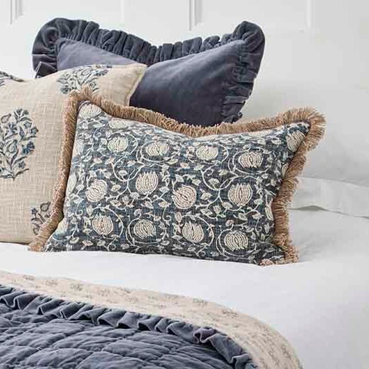 Inverewe Rectangular Cushion, Slate Blue - Angela Reed - 