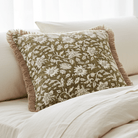 Inverewe Square Cushion, Olive - Angela Reed - 