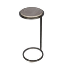 Iota Accent Table, Grey Emperador Marble