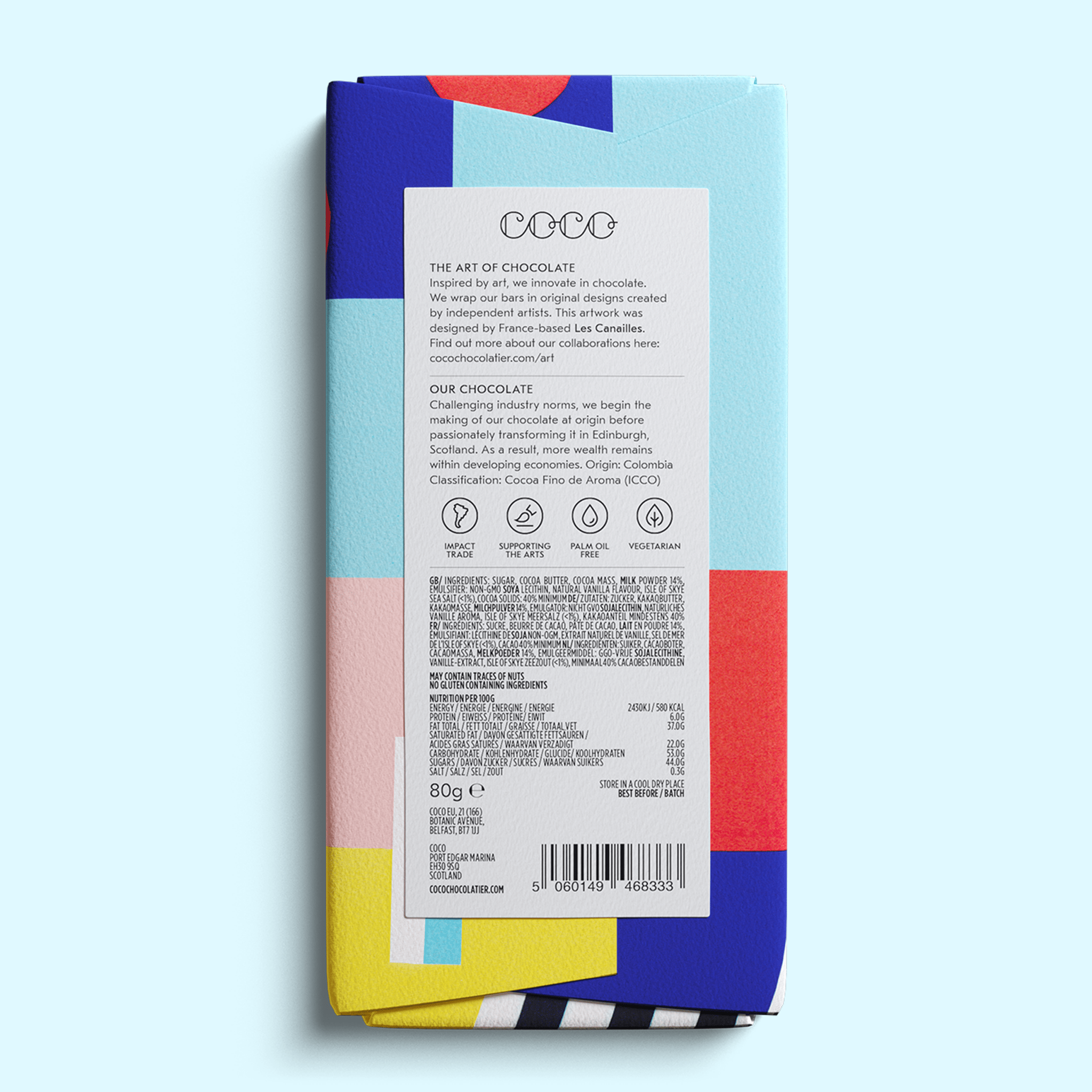 Isle of Skye Sea Salt Milk Chocolate Bar 80g