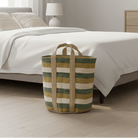 Jute Storage Basket, Olive and Saffron - Angela Reed - 