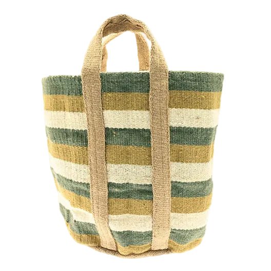 Jute Storage Basket, Olive and Saffron - Angela Reed - 