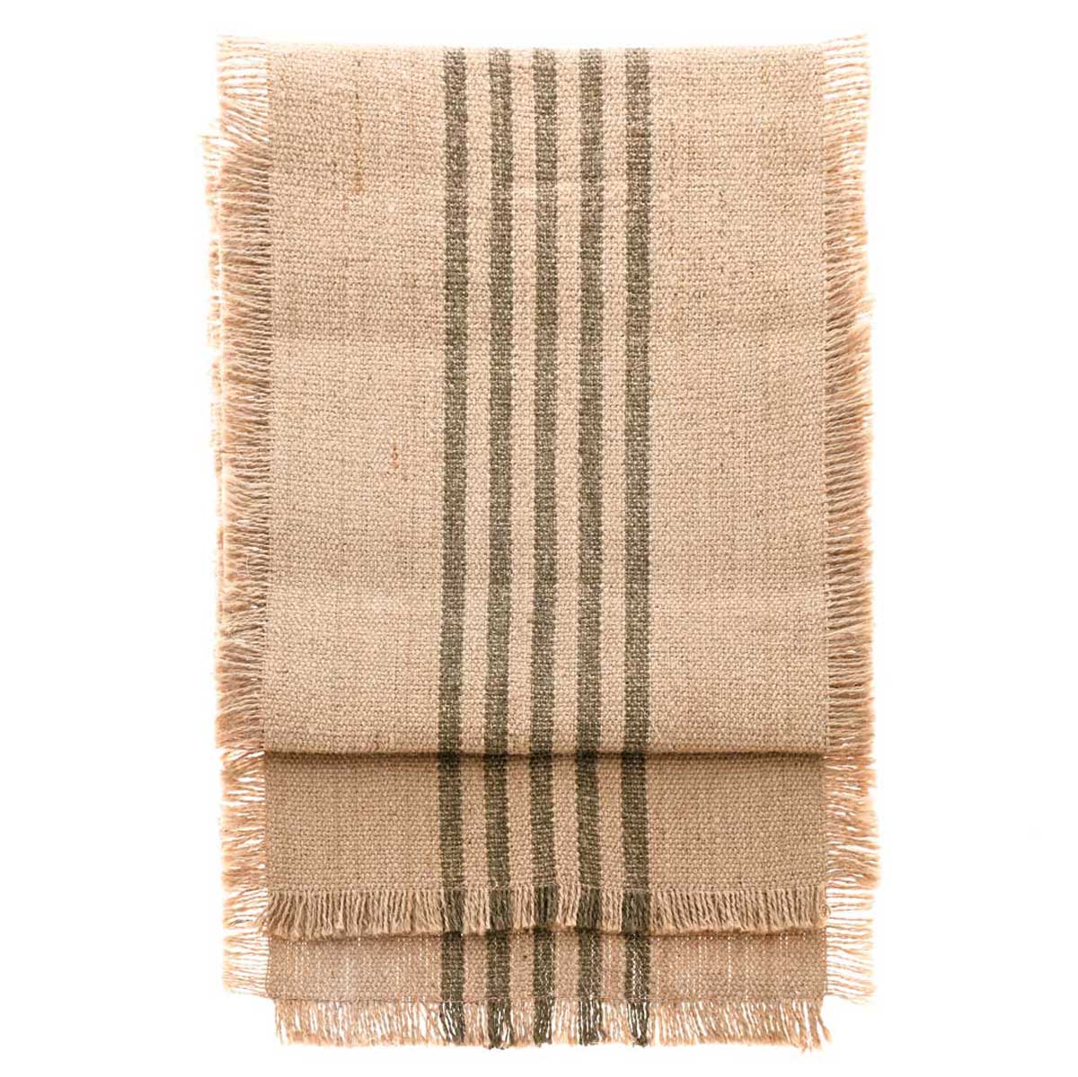 Jute Striped Runner Olive