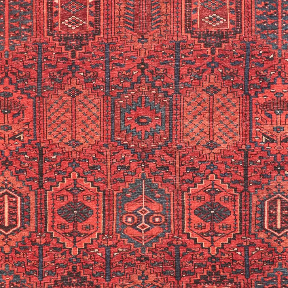 Kashmar Washable Rug, Rich Red 60 x 230cm runner,127 x 170cm,152 x 230cm,190 x 290cm