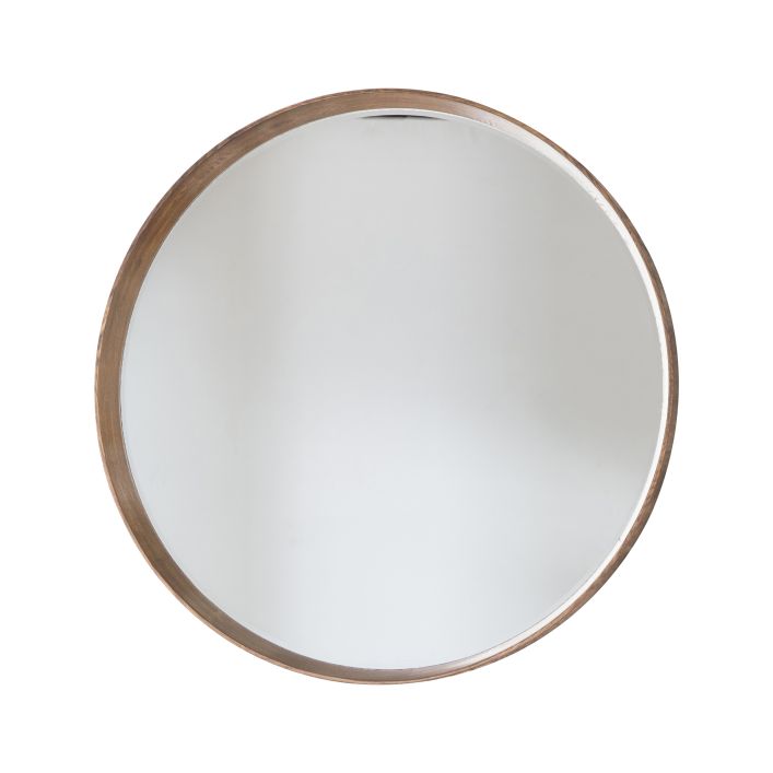 Keaton Large Round Mirror, Oak