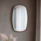 Keaton Oval Mirror, Walnut