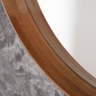 Keaton Large Round Mirror, Oak
