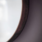 Keaton Small Round Mirror, Walnut