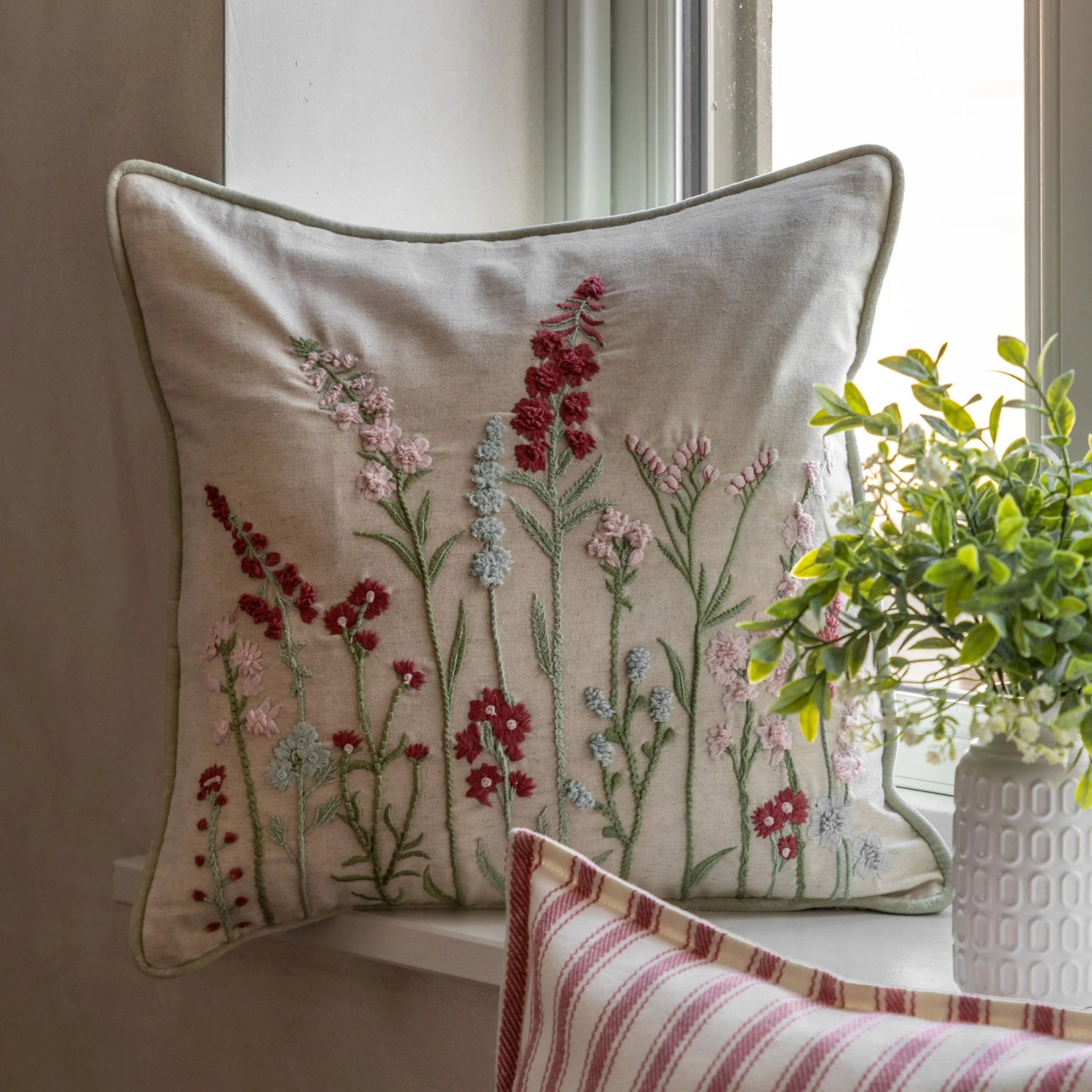 Kilnsey Embroidered Meadow Cushion