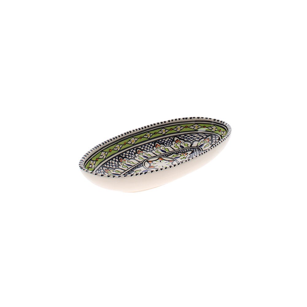 Large Hand Made Oval Dish, Pistachio