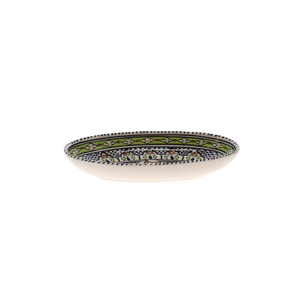 Large Hand Made Oval Dish, Pistachio