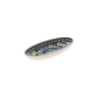 Large Hand Made Oval Dish, Rainbow