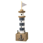 Large Lighthouse Scene in Blue and White