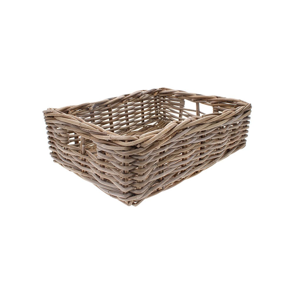 Large Low Kitchen Storage Basket, Rectangular
